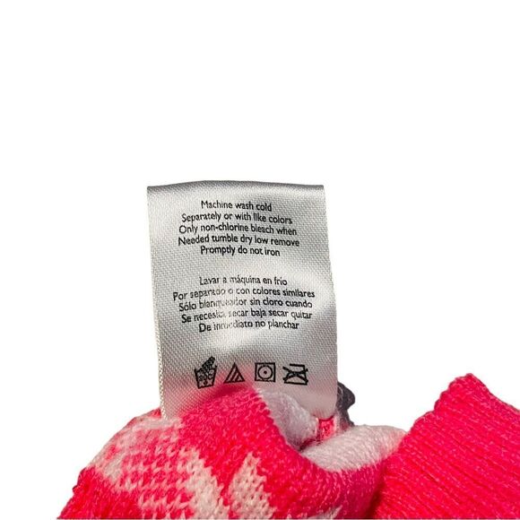 10/$25🦋 Laura Ashley Baby Pink & White Unicorn Pom Pom Beanie - 6-12 M - Picture 6 of 6